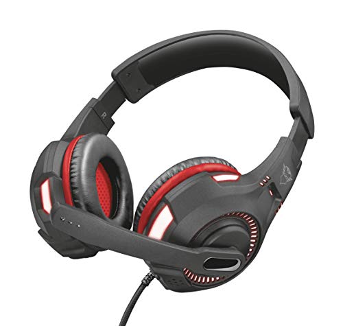 Trust Gaming GXT 407 Ravu Beleuchtetes Gaming-Headset (für PC und Laptop, LED-Beleuchtung) Schwarz 23372 von Trust Gaming