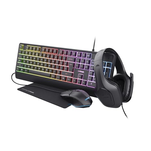 Trust Gaming GXT 792 Quadrox 4-in-1-Gaming-Paket QWERTY NL Layout von Trust Gaming