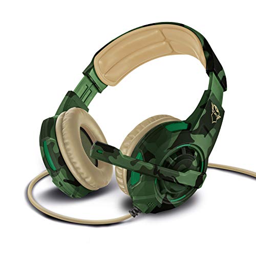 Trust Gaming Headset GXT 310C mit Mikrofon für PS4, PS5, PC, Nintendo Switch, Xbox Series X, Xbox One - Radius Kabelgebundene Gaming-Kopfhörer mit Kopfbügel - Grün Jungle Camouflage von Trust Gaming