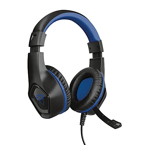 Trust Gaming Headset GXT 404B für PS4 und PS5 - Rana Kabelgebundene Gaming-Kopfhörer mit Flexibles, Abnehmbares Mikrofon und Einstellbarer Kopfbügel für Playstation 4 und 5 - Blau, 23309 von Trust Gaming