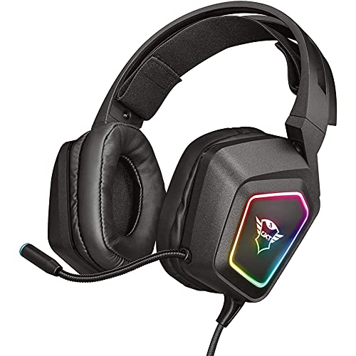 Trust Gaming Headset GXT 450 Blizz, Virtueller 7.1 Surround Sound, USB Kopfhörer mit Mikrofon, Over-Ear, LED-Beleuchtung, Integrierte Fernbedienung, für PC, Computer und Laptop - Schwarz Unbekannt von Trust Gaming