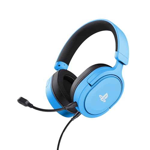 Trust Gaming Headset GXT 498B Forta Offiziell Lizenziert für Playstation 5, PS4 / PS5 Headset, 1,2 m Kabel, 50mm-Treiber, 3D Audio, Abnehmbares Mikrofon, Verstellbare Over-Ear Kopfhörer, Blau Trust Gaming Headset GXT 498B Forta Offiziell Lizenziert für Playstation 5, PS4 / PS5 Headset, 1,2 m Kabel, 50mm-Treiber, 3D Audio, Abnehmbares Mikrofon, Verstellbare Over-Ear Kopfhörer, Blau von Trust Gaming
