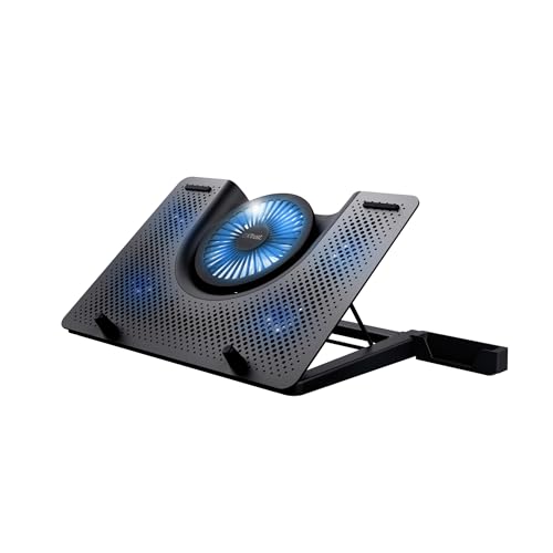Trust Gaming Laptop Kühler GXT 1125 Quno Cooling Pad, Cooler Ständer, LED-Beleuchtung, 5 Lüftern, Verhindert Überhitzung, für Laptops/Notebooks/Macbooks bis 17,3 Zoll von Trust Gaming