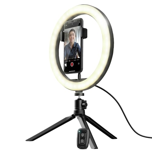 Trust Gaming Maku Ringlicht mit Stativ für Smartphone, LED Selfie Ringleuchte mit Bluetooth Fernbedienung für TikTok, YouTube, Videoanruf, Streaming, Makeup, Fotografie, Vlog - Schwarz Trust Gaming Maku Ringlicht mit Stativ für Smartphone, LED Selfie Ringleuchte mit Bluetooth Fernbedienung für TikTok, YouTube, Videoanruf, Streaming, Makeup, Fotografie, Vlog - Schwarz von Trust Gaming