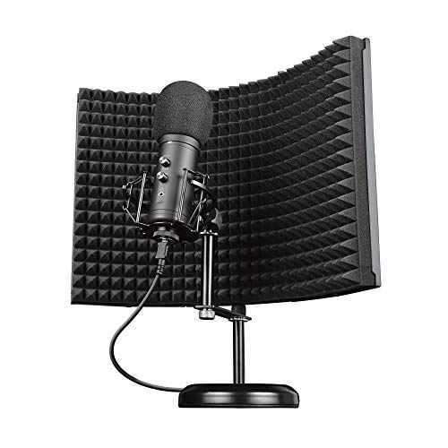 Trust Gaming Mikrofon mit Schaumstoff-Reflektor GXT 259 Rudox - USB Studio Microphone mit Isolationsschutz, Popfilter, für Aufnahmen, Gesang, Musik, PC, Podcast, Streaming, YouTube - Schwarz von Trust Gaming