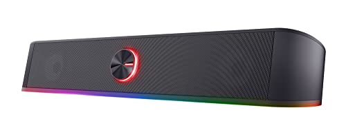 Trust Gaming Stereo Soundbar mit RGB Beleuchtung GXT 619 Thorne - Computer Boxen, 2.0 Lautsprecher mit RGB LED-Beleuchtung, Stromversorgung über USB, 12W, PC/Laptop, Schwarz Trust Gaming Stereo Soundbar mit RGB Beleuchtung GXT 619 Thorne - Computer Boxen, 2.0 Lautsprecher mit RGB LED-Beleuchtung, Stromversorgung über USB, 12W, PC/Laptop, Schwarz von Trust Gaming