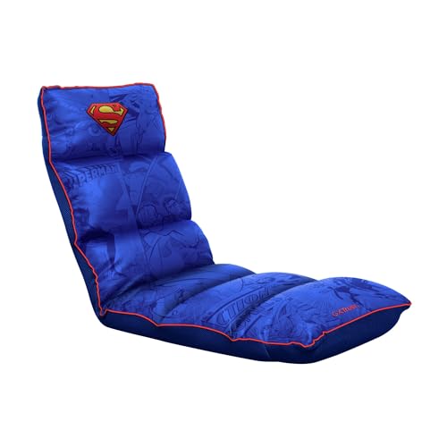 GXTrust 718SM Rayzee Superman Lizenziert Klappbarer Gaming Stuhl, Bodenstuhl mit Rückenlehne für Konsolen Gaming, bis 125 kg Belastbar, Sitzkissen mit Liegefunktion Videospiele Entspannung, Blau GXTrust 718SM Rayzee Superman Lizenziert Klappbarer Gaming Stuhl, Bodenstuhl mit Rückenlehne für Konsolen Gaming, bis 125 kg Belastbar, Sitzkissen mit Liegefunktion Videospiele Entspannung, Blau von Trust Gaming