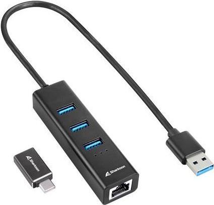 Sharkoon 3-Port USB 3.2 Gen 1 Alu Hub (37575) von Trust