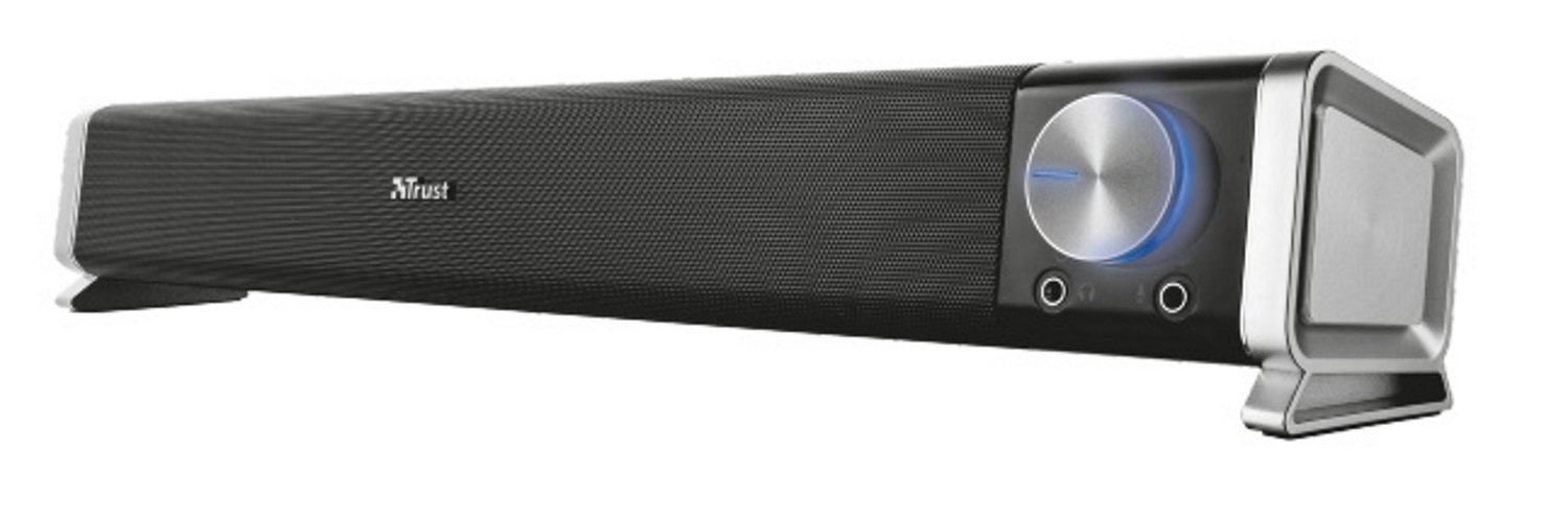 TRUST Asto Soundbar für PC und Notebook, Stereosound ,Verbindung via 3,5mm Klinke, Power via USB von Trust