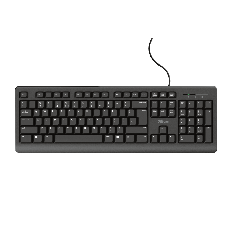 TRUST TK-150 Tastatur, Deutsches QWERTZ - Layout, USB-Anschluss von Trust