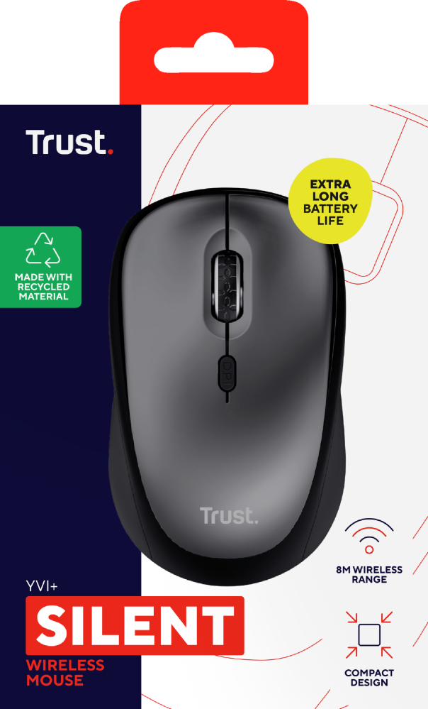 TRUST YVI+ WIRELESS MOUSE ECO BLACK TRUST YVI+ WIRELESS MOUSE ECO BLACK von Trust