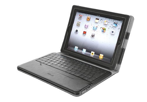 Trust 18445 Tablet-Schutzhülle Folio Schwarz - Hüllen für Tablets (Folio, Apple, iPad 2, iPad 3, Schwarz) von Trust