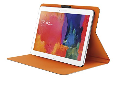 Trust Aeroo Folio Stand - flaches Hülle für 10" Tablets (z.B. iPad Air, Galaxy Tab 4 10.1, Galaxy Tab S 10.5, TabPRO 10.1 & Note 10.1) grau/orange von Trust