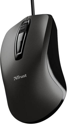 Trust CARVE Maus USB Optisch Schwarz 3 Tasten 1200 dpi von Trust