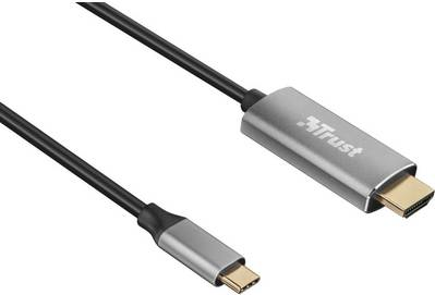 Trust Calyx - Adapterkabel - USB-C männlich bis HDMI männlich - 1,8m - abgeschirmt - 4K Unterstützung, 1080p-Unterstützung (23332) von Trust