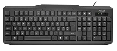 Trust ClassicLine UK Tastatur USB QWERTY UK Englisch Schwarz - Tastaturen (Standard, Verkabelt, USB, QWERTY, Schwarz) von Trust