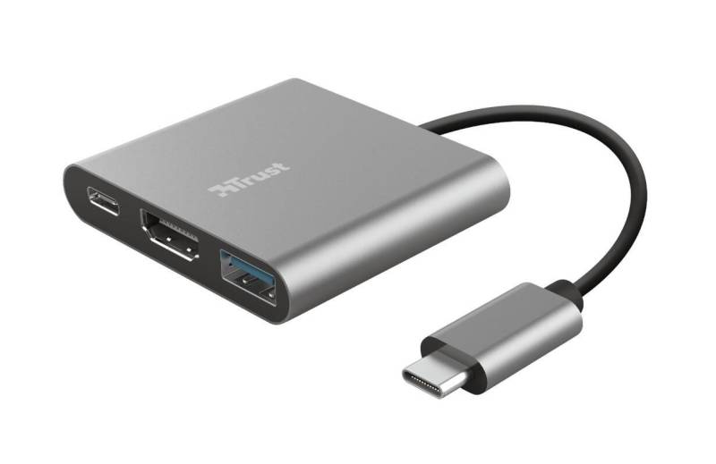 Trust Dalyx 3-in-1 USB-C-Multiadapter - Silber von Trust