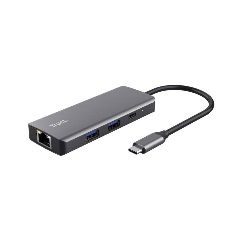 Trust Dalyx 6-in-1 USB-C Multi-Port Adapter - Silber von Trust