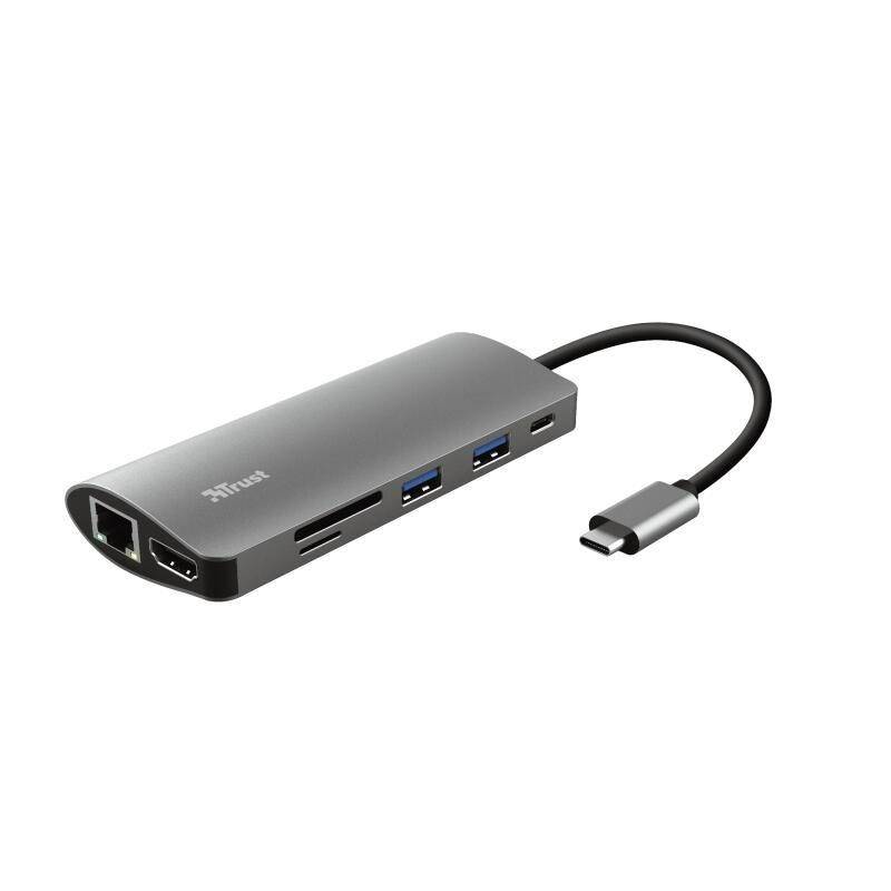 Trust Dalyx 7-in-1 USB-C Multi-PortAdapter - Silber von Trust