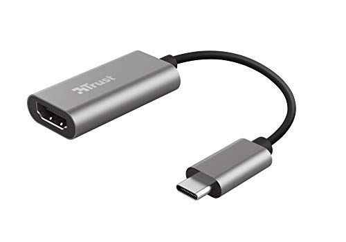 Trust Dalyx USB-C-auf-HDMI-Adapter, Ultra HD 4K Video und Mehrkanal-Audio, für externen HDMI-Bildschirm oder TV-Gerät, PC, MacBook, Chromebook, Laptop von Trust