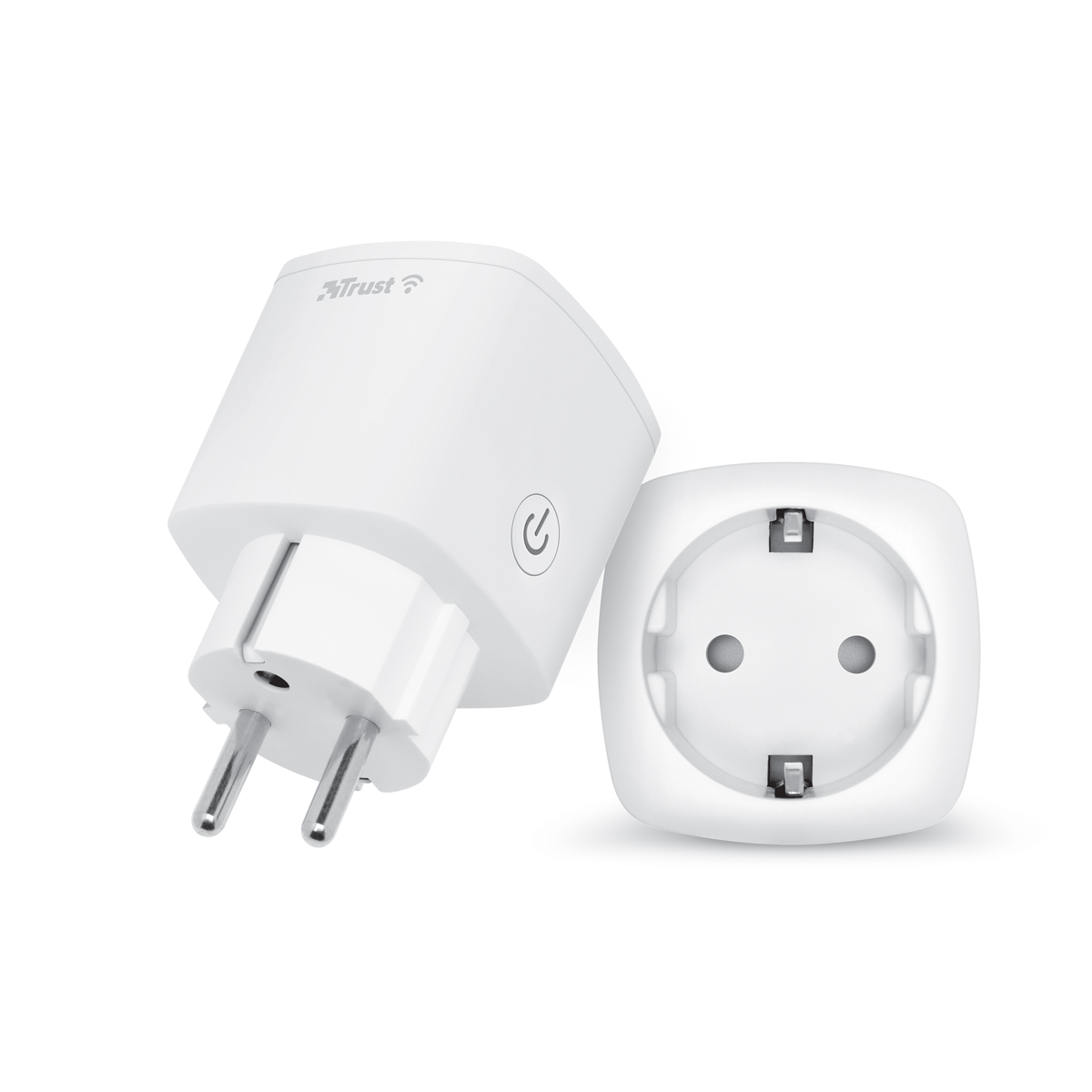 Trust EU SWITCH SOCKET DUO-PACK WI-FI Smarter WiFi EU-Steckdose, von Smartphone/Tablet steuern, WiFi (2,4 GHz), kein Hub erforderlich von Trust