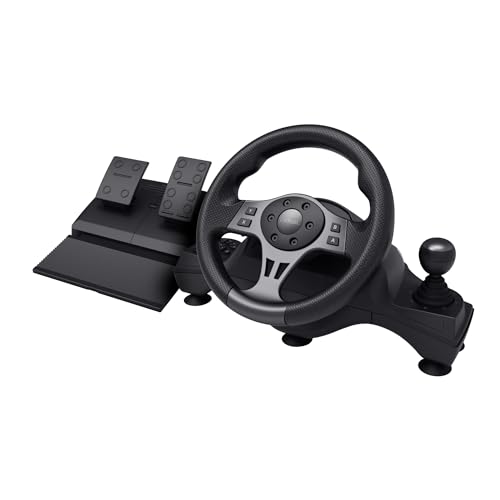 Trust GXT 289 Movi Gaming Lenkrad PC, Xbox Series X/S, PS4, Nintendo Switch, Racing Wheel mit Pedalen, Schaltwippen, Schalthebel, Vibrationsfeedback, Sim Racing Farming Simulator / F1 / Gran Turismo Trust GXT 289 Movi Gaming Lenkrad PC, Xbox Series X/S, PS4, Nintendo Switch, Racing Wheel mit Pedalen, Schaltwippen, Schalthebel, Vibrationsfeedback, Sim Racing Farming Simulator / F1 / Gran Turismo von Trust Gaming