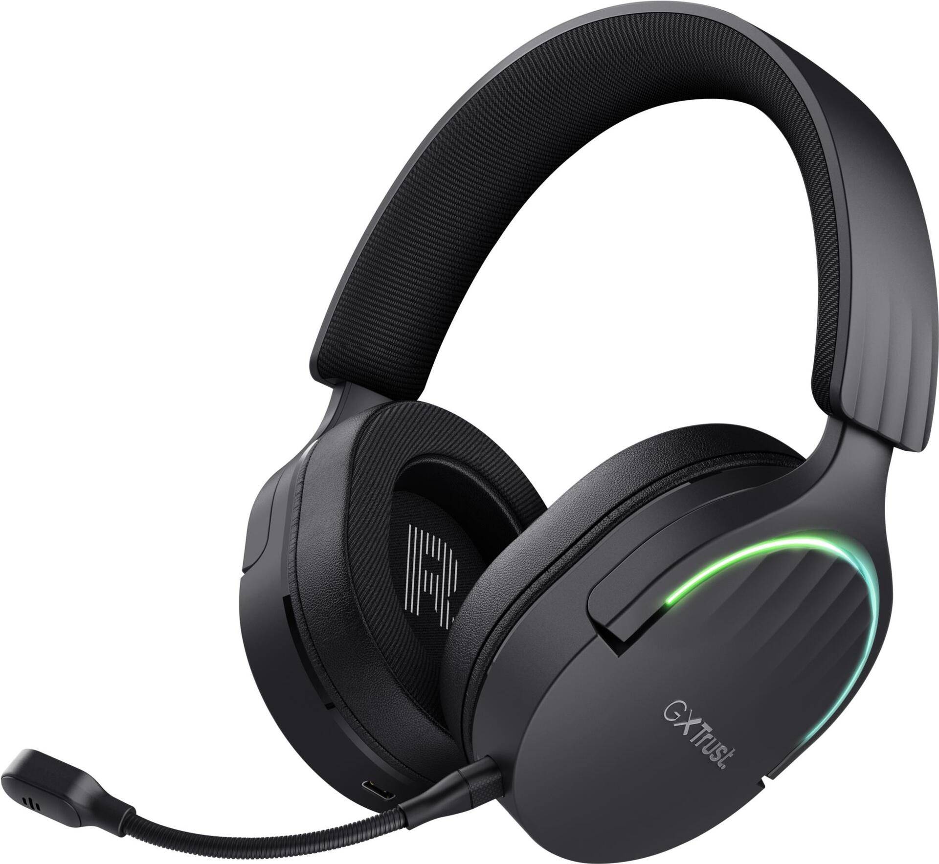Trust GXT 491 Fayzo Kopfhörer Verkabelt & Kabellos Kopfband Gaming USB Typ-C Bluetooth Schwarz (24901) von Trust