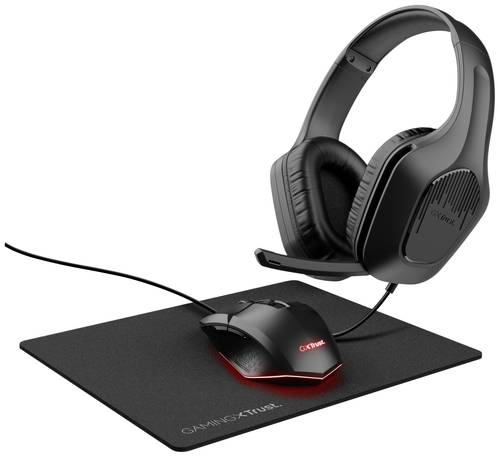 Trust GXT 790 3-in-1 Gaming-Maus & Headset-Set USB Optisch Schwarz Beleuchtet von Trust