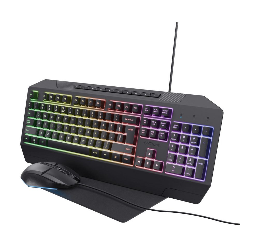 Trust GXT 791 3-in-1-Gaming-Bundle, Schwarz Tastatur Trust GXT 791 3-in-1-Gaming-Bundle, Schwarz Tastatur von Trust