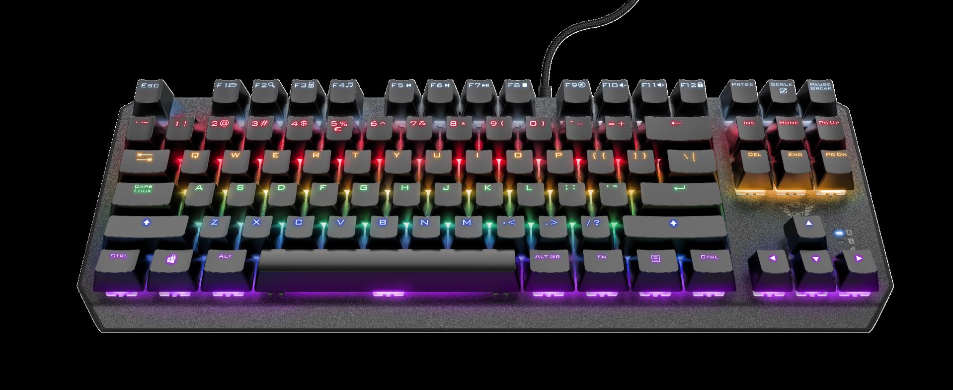 Trust GXT 834 CALLAZ Tastatur USB QWERTZ Deutsch Schwarz (24405) von Trust