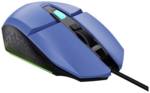 Trust GXT109B FELOX Gaming-Maus Kabelgebunden Optisch Blau 6 Tasten 6400 dpi Beleuchtet von Trust