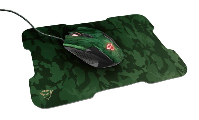 Trust Gaming GXT 781 Rixa Camo Gaming Maus und Mauspad, kabelgebunden von Trust