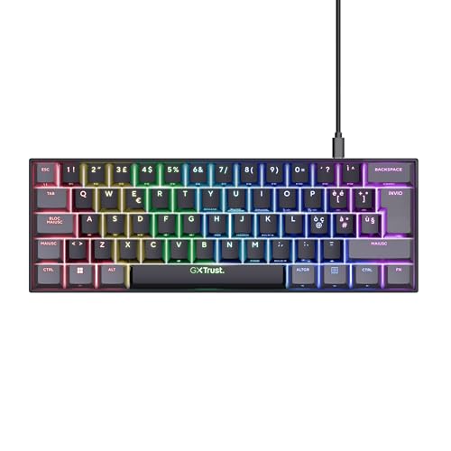Trust Gaming GXT 867 Acira Italienisches QWERTY-Layout Mechanische Tastatur von Trust Gaming