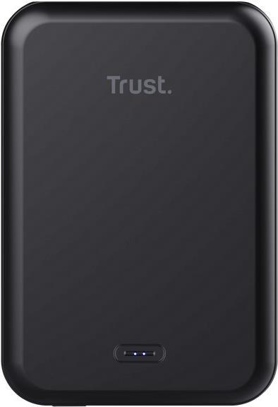 Trust Magno - Induktive Power Bank - Li-Ion - 5000 mAh - 18.5 Wh - 15 Watt - 3 A (24 pin USB-C) - Schwarz von Trust