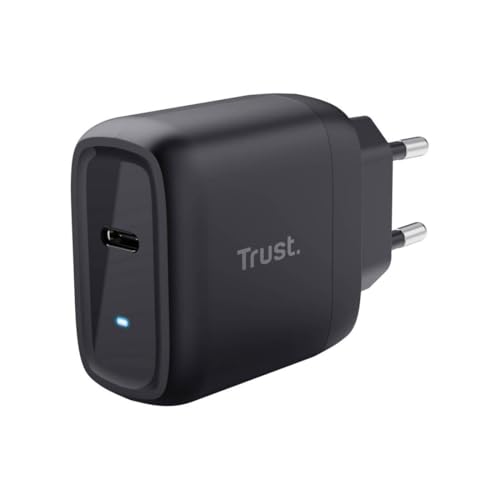 Trust Maxo USB C Ladegerät 45W, 75% Recycelten Materialien, Schnellladegerät USB-C Stecker mit Ladekabel 2m, Netzteil für iPhone, iPad, Samsung Galaxy, Steam Deck, Smartphones, Tablets, Laptops von Trust