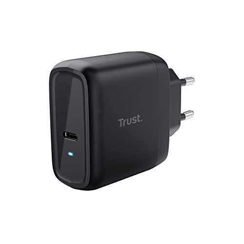 Trust Maxo USB C Ladegerät 65W, 75% Recycelten Materialien, Schnellladegerät USB-C Stecker mit Ladekabel 2m, Netzteil für iPhone, iPad, Samsung Galaxy, Steam Deck, Smartphones, Tablets, Laptops von Trust