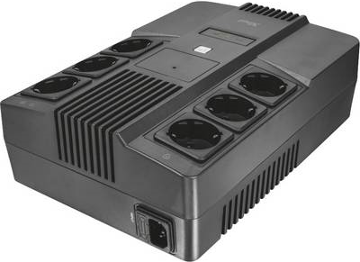 Trust Maxxon Unterbrechungsfreie Stromversorgung (UPS) 800 VA 6 AC-Ausgänge (23326) von Trust