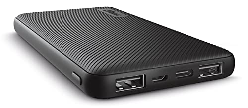 Trust Mobile 23595 Power Bank 10000mAh Primo Ultradünne Powerbank, Externer Akku, Ladegerät Akkupack, Kompatibel mit Smartphones, Tablets, iPads, iPhones und Mehr - Schwarz von Trust