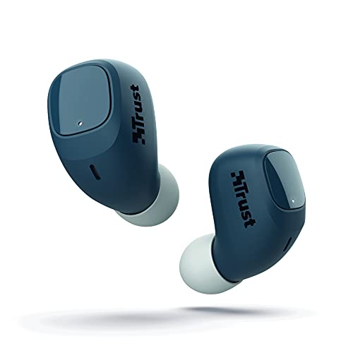 Trust Mobile Nika Compact Bluetooth Kopfhörer in Ear, Kabellose Ohrhörer, True Wireless Earbuds mit Ladecase (TWS, Integriertes Mikrofon) - Blau von Trust