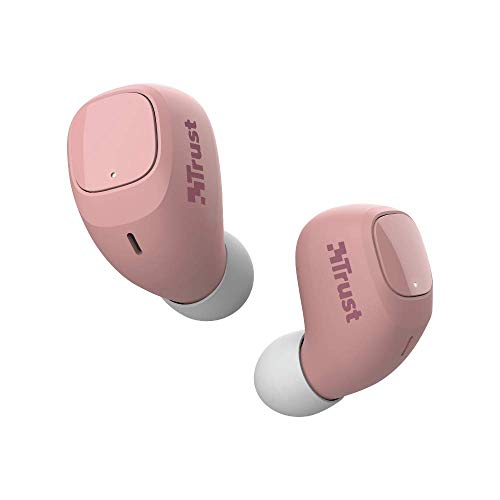 Trust Mobile Nika Compact Bluetooth Kopfhörer in Ear, Kabellose Ohrhörer, True Wireless Earbuds mit Ladecase (TWS, Integriertes Mikrofon) - Rosa von Trust