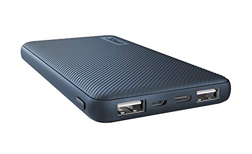 Trust Mobile Power Bank 10000mAh Primo Ultradünne Powerbank, Externer Akku, Ladegerät Akkupack, Kompatibel mit Smartphones, Tablets, iPads, iPhones und Mehr - Blau von Trust