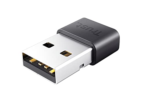 Trust Myna Bluetooth 5-Adapter, USB Adapter mit 3 Mbit/s Übertragungsgeschwindigkeit, 10 m Funkreichweite, USB Dongle für PC, Laptop, Computer - Schwarz von Trust