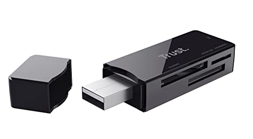 Trust Nanga Kartenlesegerät SD/Micro SD, USB 3.2 Kartenleser, 5 GBit/s, Unterstützt SD / M2 / MicroSD Speicherkarten, USB Adapter Kompatibel mit Windows, Mac, PC, Laptop von Trust