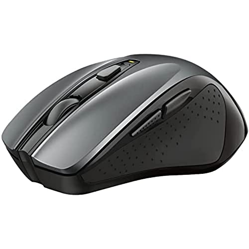 Trust Nito Kabellose Maus, Ergonomische Funkmaus, USB-Mikroempfänger, 800-2200 DPI, 6 Tasten, für PC/Mac/Computer/Laptop/MacBook/Chromebook - Schwarz von Trust