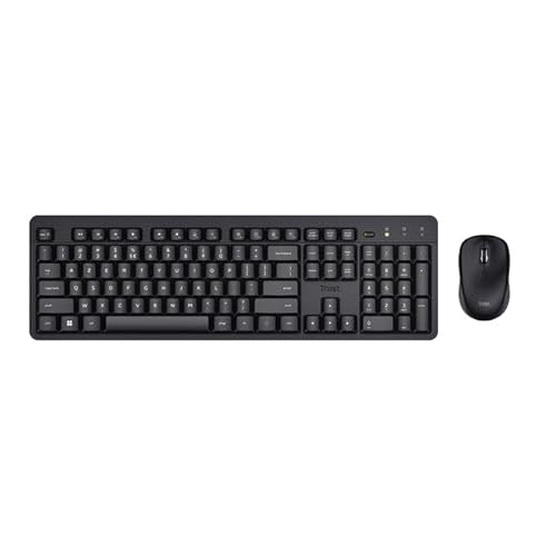 Trust ODY II Belgisches AZERTY-Layout Tastatur und Maus Set Kabellos von Trust