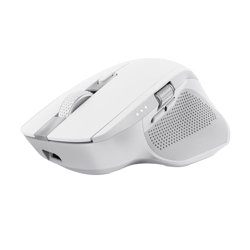 Trust Ozaa+ Kabellose Maus Bluetooth + 2.4GHz, Programmierbare Mehrgeräte Funkmaus, Seitliches Mausrad, 60% Recyclingkunststoff Wiederaufladbare Leise Bluetooth Maus Laptop Computer Mac, Weiß Trust Ozaa+ Kabellose Maus Bluetooth + 2.4GHz, Programmierbare Mehrgeräte Funkmaus, Seitliches Mausrad, 60% Recyclingkunststoff Wiederaufladbare Leise Bluetooth Maus Laptop Computer Mac, Weiß von Trust