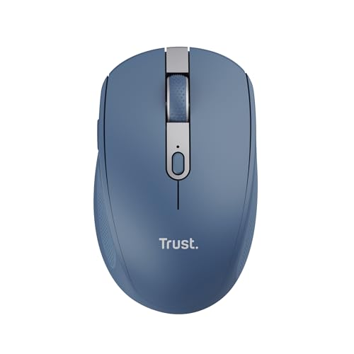 Trust Ozaa Leise Kabellose Maus Bluetooth + 2.4GHz, Kompakte Mehrgeräte Funkmaus, 60% Recyclingkunststoff, Wiederaufladbare Bluetooth Maus Laptop PC Computer Windows Android Mac - Blau Trust Ozaa Leise Kabellose Maus Bluetooth + 2.4GHz, Kompakte Mehrgeräte Funkmaus, 60% Recyclingkunststoff, Wiederaufladbare Bluetooth Maus Laptop PC Computer Windows Android Mac - Blau von Trust