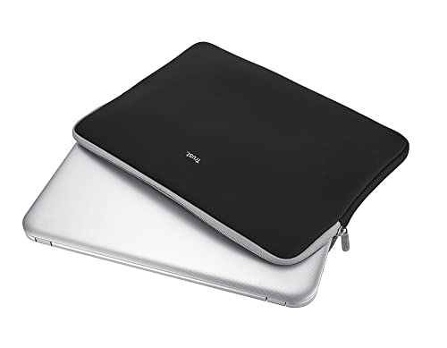 Trust Primo Soft Laptop Sleeve 15,6 Zoll weiche Schutzhülle (für Notebooks mit Bildschirmdiagonale bis 39,6 cm (15,6 Zoll)) schwarz, 21248 von Trust
