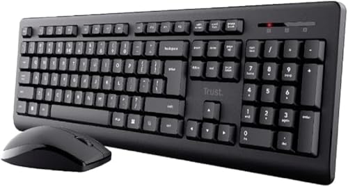 Trust Primo Spanisches QWERTY-Layout Tastatur und Maus Set Kabellos von Trust