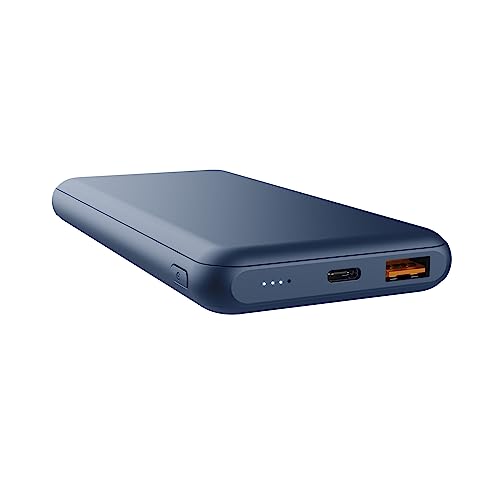 Trust Redoh 10000mAh 20W Powerbank Schnellladefunktion, PD 18W USB-C, QC 3.0 USB, 50% Recyclingkunststoff, Inklusive Kabel, Power Bank Handy, iPhone, iPad, Samsung, Xiaomi, Tablet - Blau von Trust